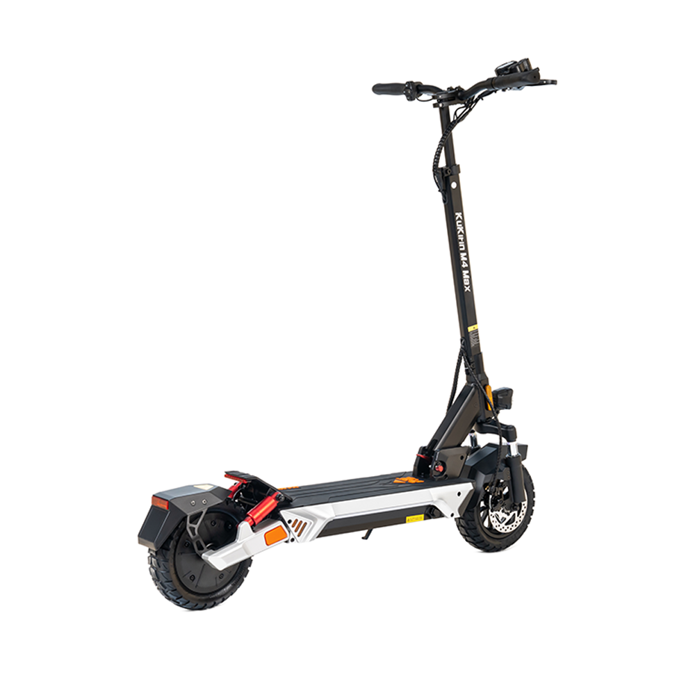 KuKirin M4 Max electric scooter, rear three-quarter view