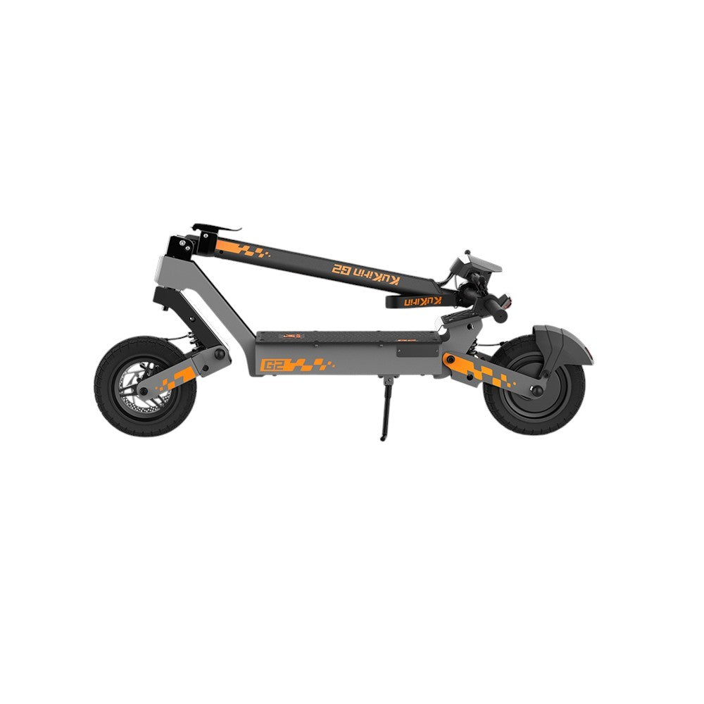 KuKirin G2 electric scooter folded for storage
