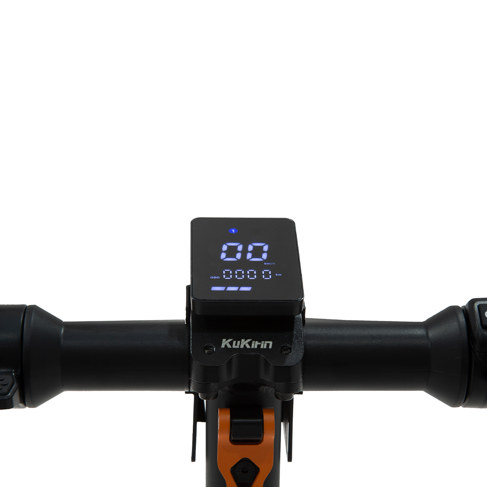 KuKirin S1 Max LED dashboard showing speed and battery level