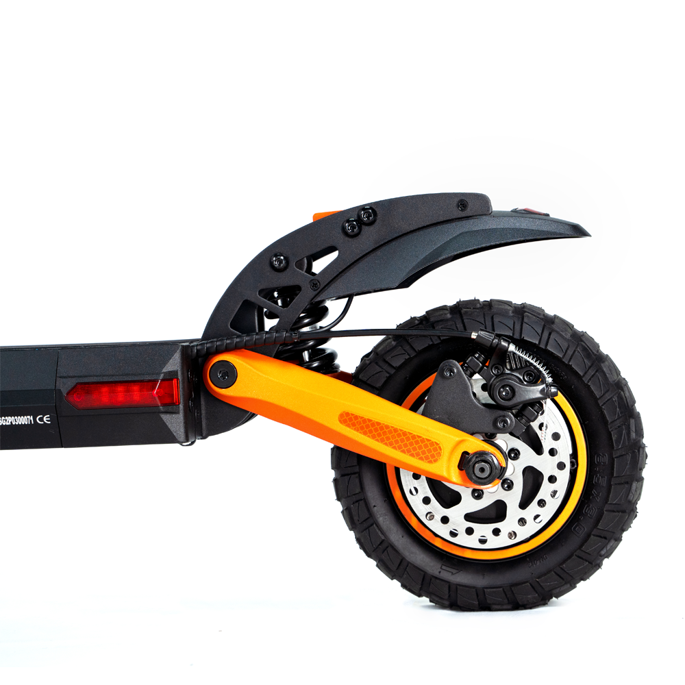 KuKirin G2 Pro front wheel and suspension detail