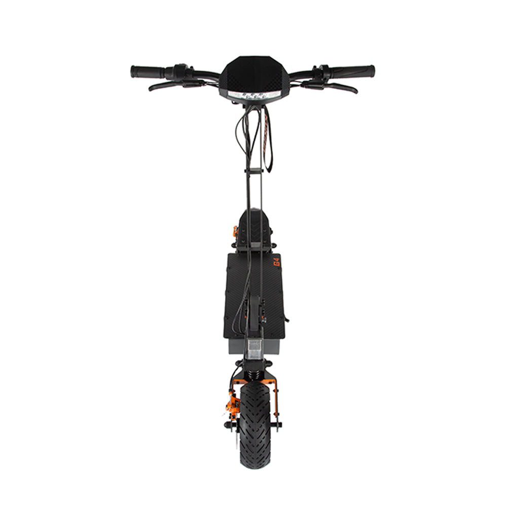 KuKirin G4 rear wheel, motor and suspension detail