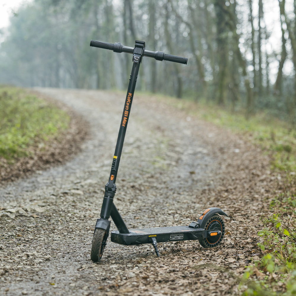 KuKirin S1 Max electric scooter on a forest path